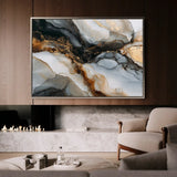 Abstract 1524 Canvas Art 60 x 40 cm / Black