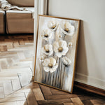 Floral 1524 Canvas Art 60 x 40 cm / Black