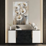 Floral 1524 Canvas Art 60 x 40 cm / Black
