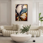 Floral 153 Canvas Art 60 x 40 cm / Black