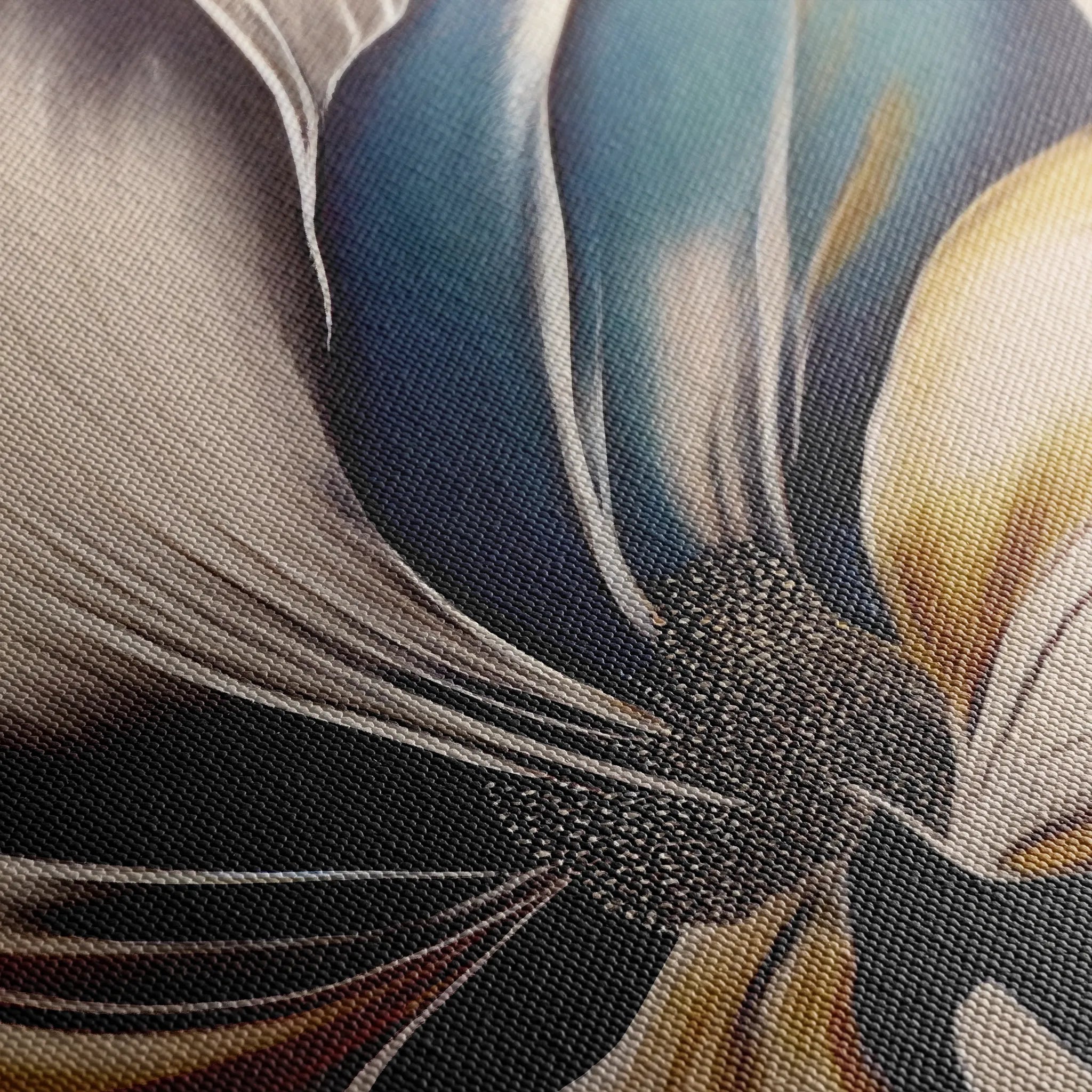 Floral 153 Canvas Art 60 x 40 cm / Black