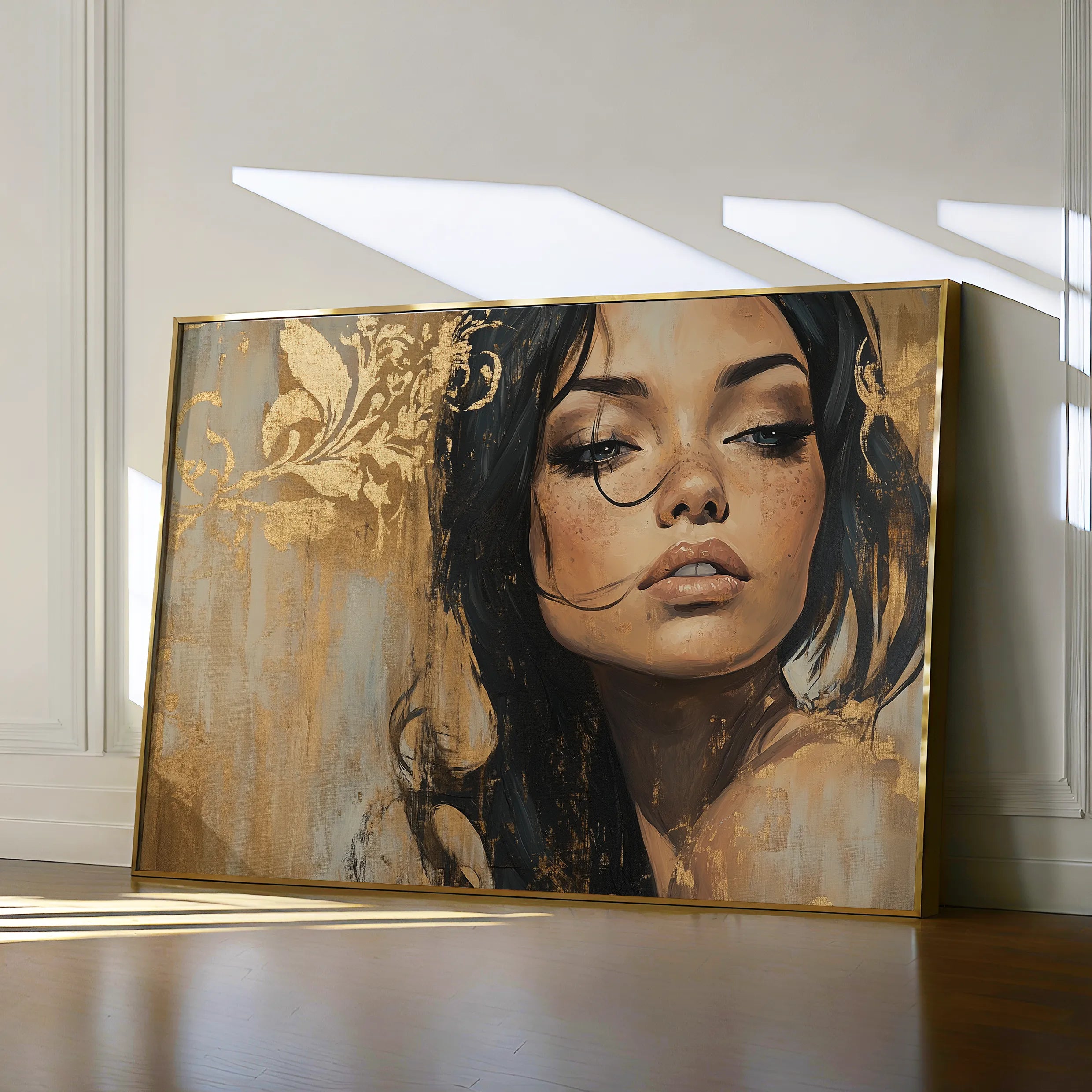 Portrait 153 Canvas Art 60 x 40 cm / Black