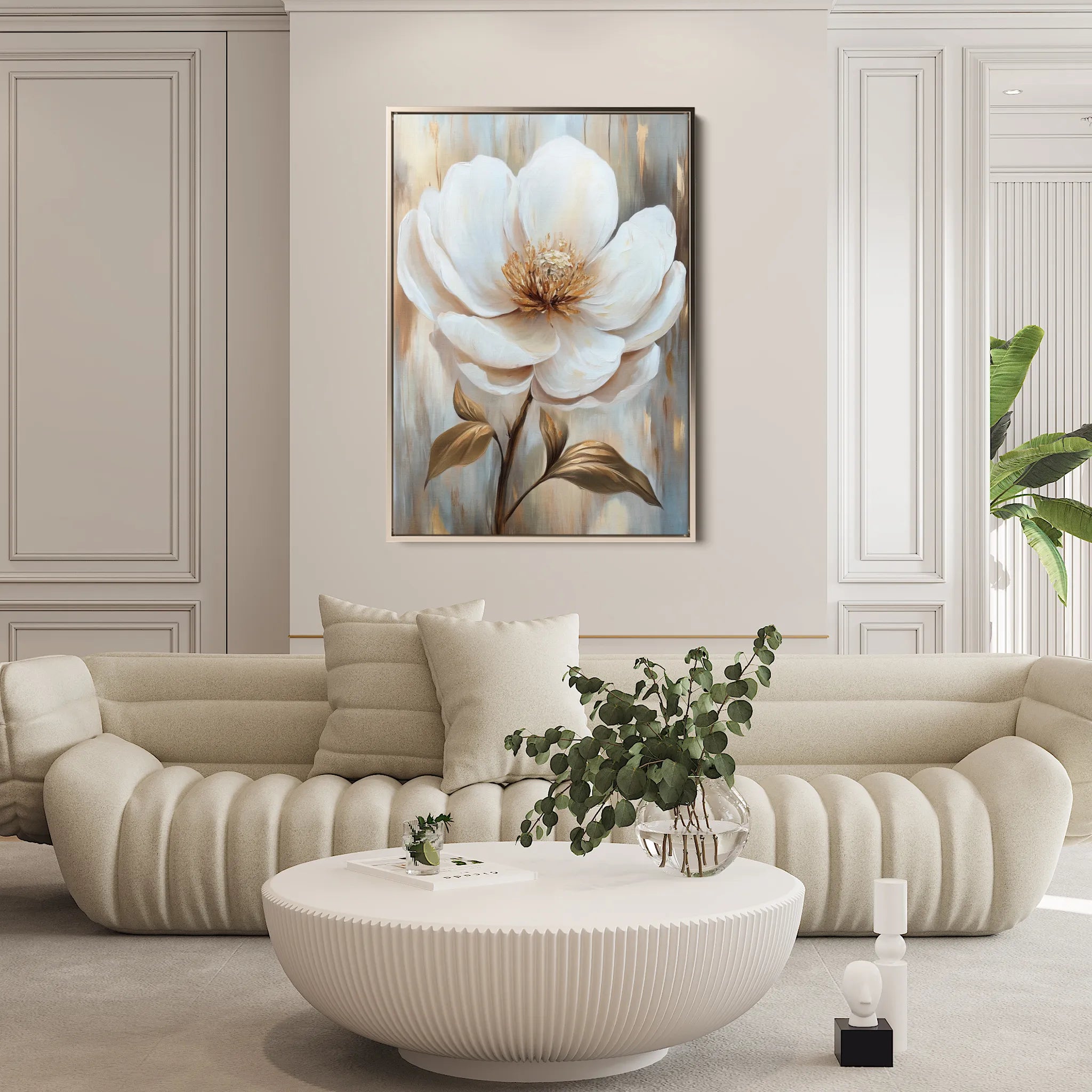 Floral 1530 Canvas Art 60 x 40 cm / Black
