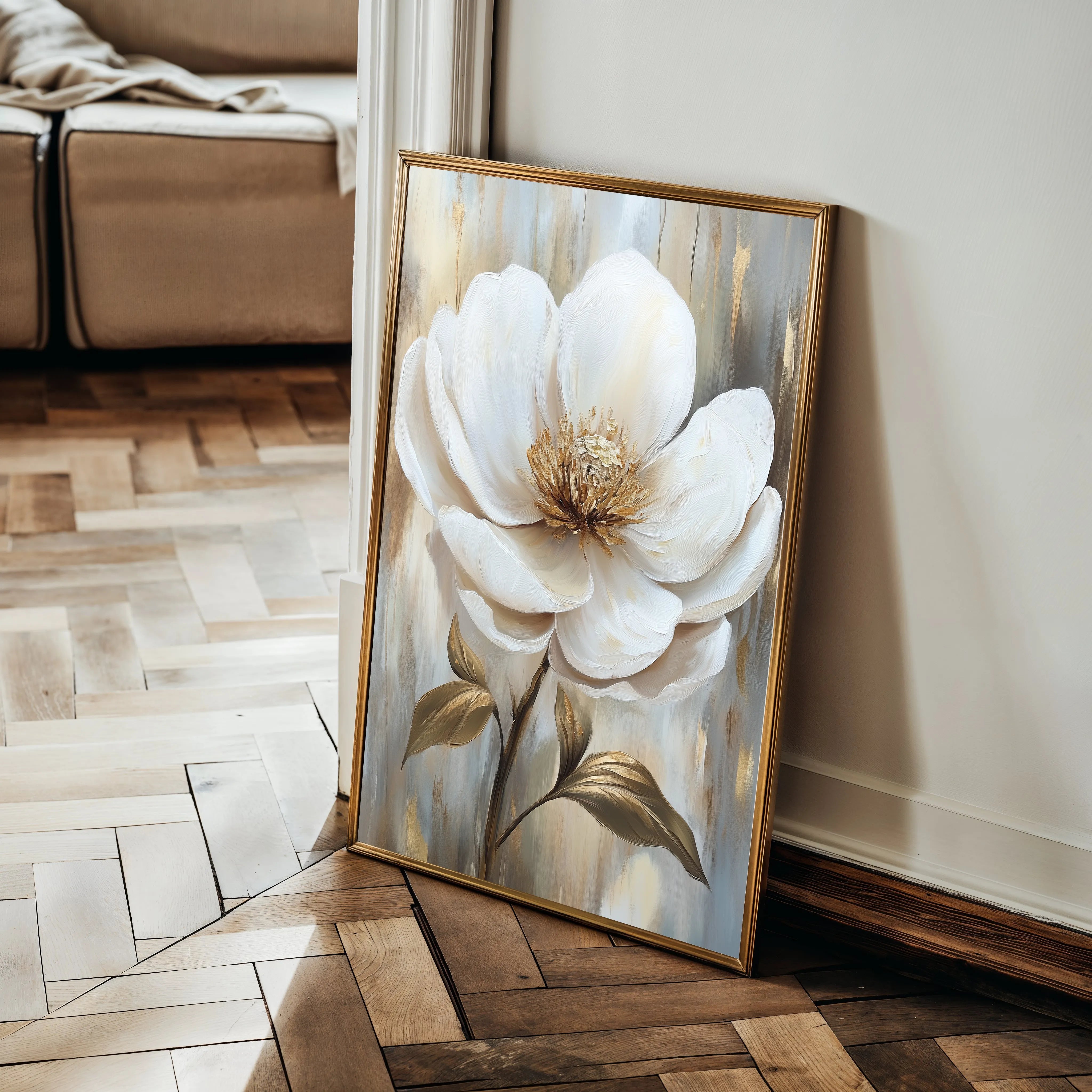 Floral 1530 Canvas Art 60 x 40 cm / Black