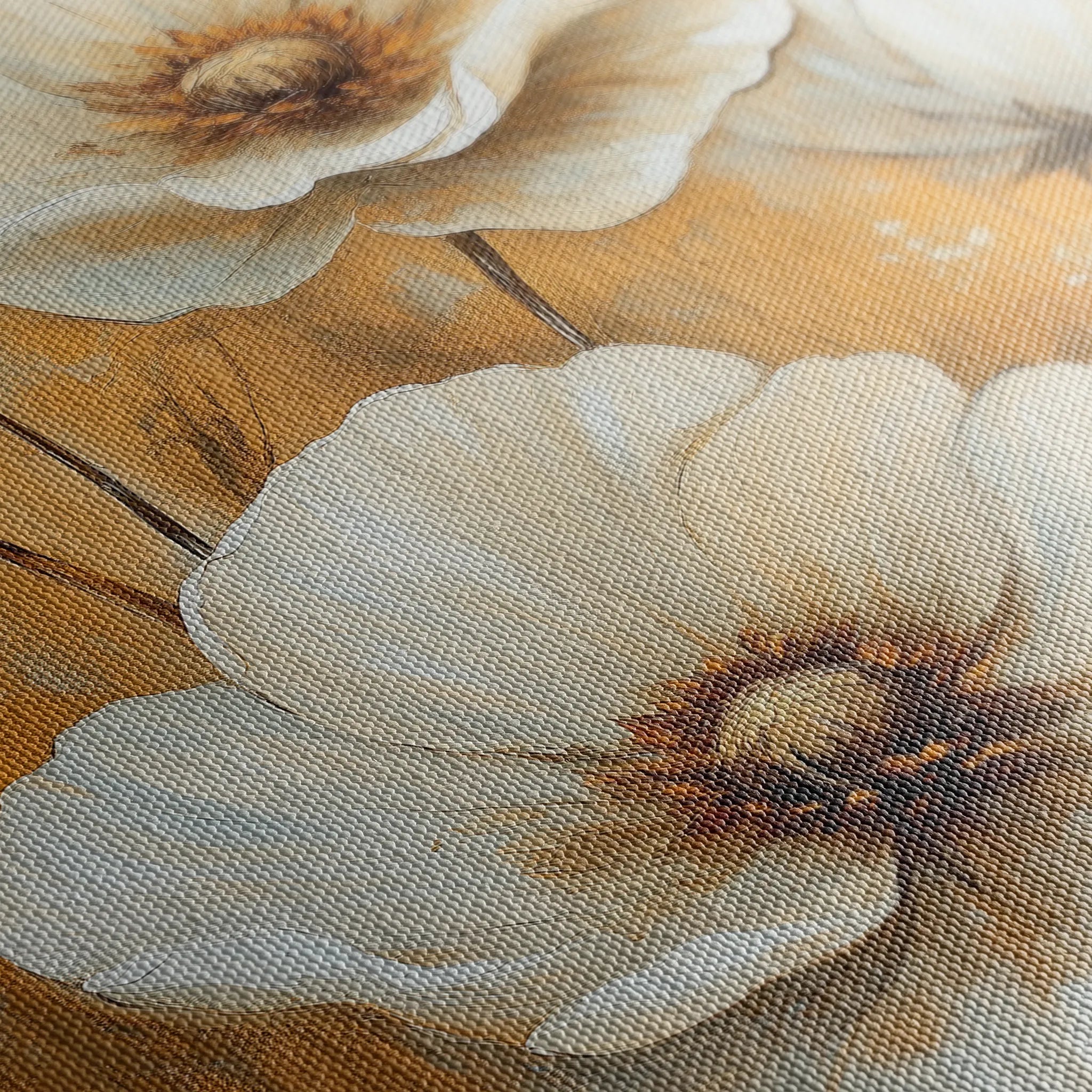 Floral 1531 Canvas Art 60 x 40 cm / Black