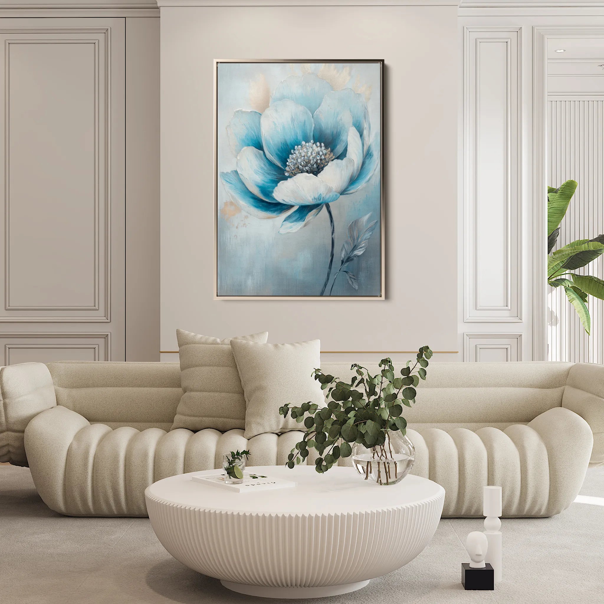 Floral 1533 Canvas Art 60 x 40 cm / Black