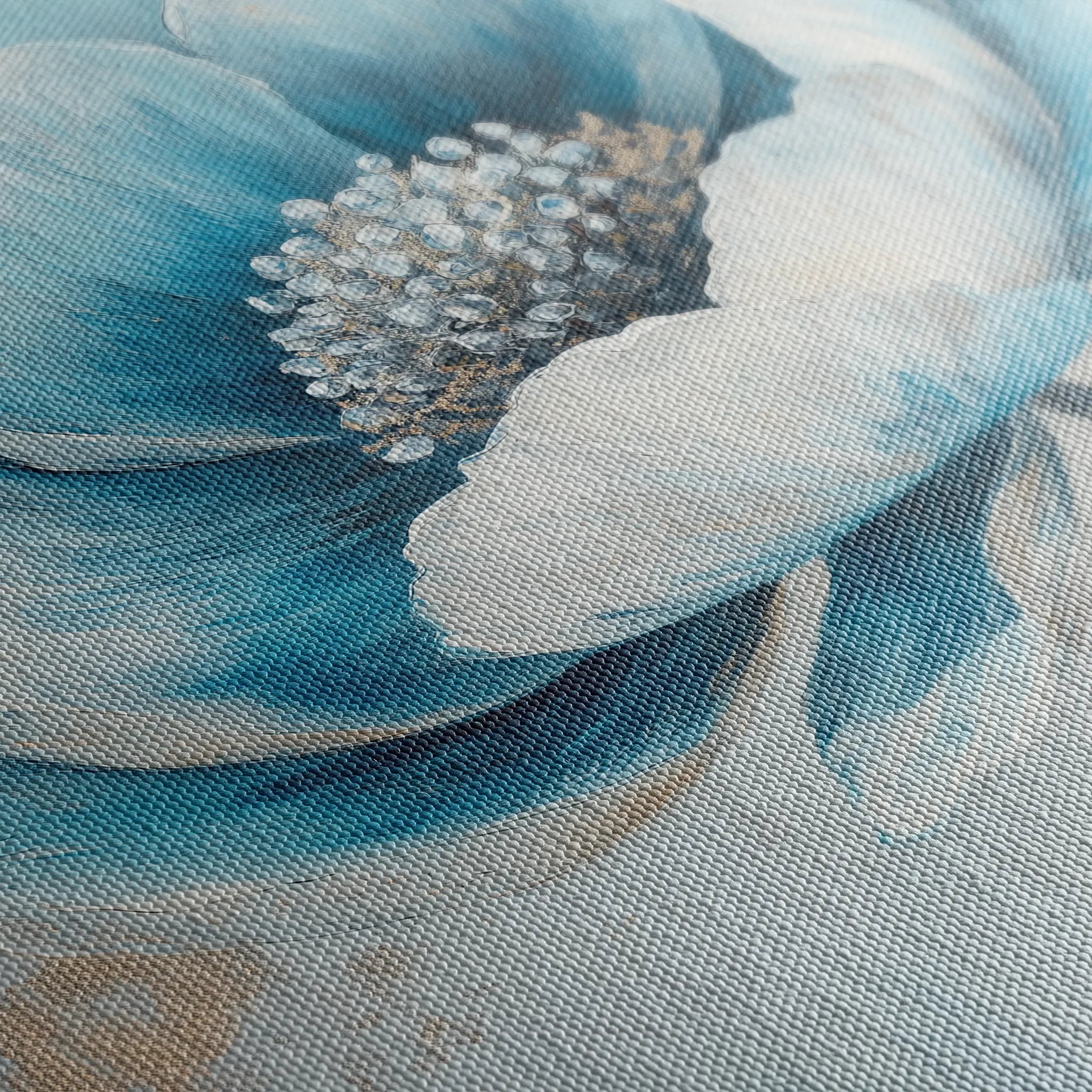 Floral 1533 Canvas Art 60 x 40 cm / Black