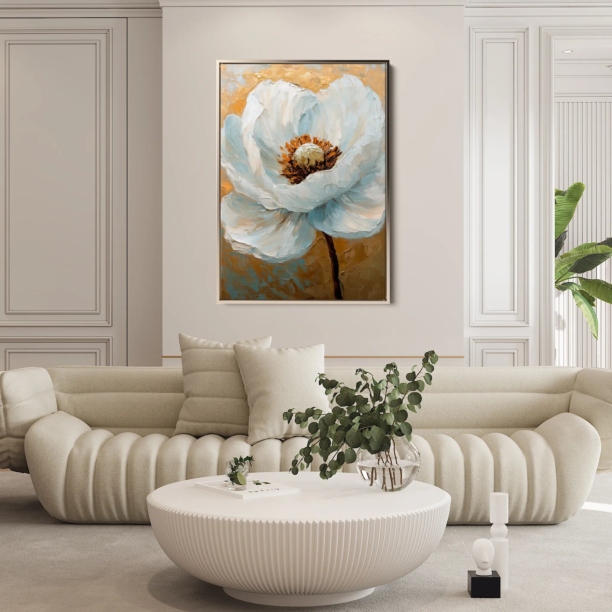 Floral 1534 Canvas Art 60 x 40 cm / Black