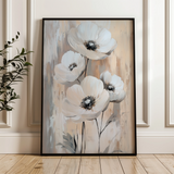Floral 1536 Canvas Art 60 x 40 cm / Black