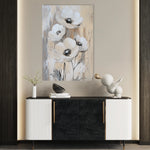 Floral 1536 Canvas Art 60 x 40 cm / Black