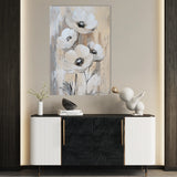 Floral 1536 Canvas Art 60 x 40 cm / Black