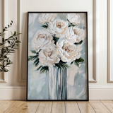 Floral 1537 Canvas Art 60 x 40 cm / Black