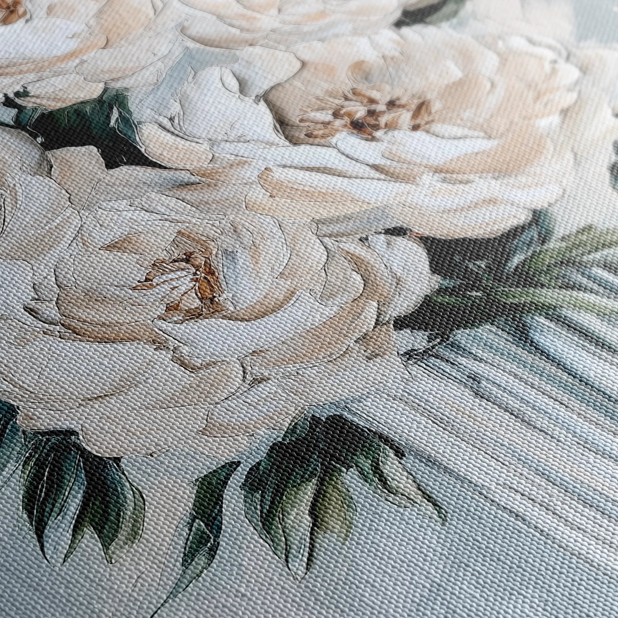 Floral 1537 Canvas Art 60 x 40 cm / Black