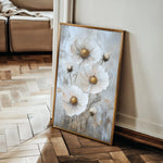 Floral 1538 Canvas Art 60 x 40 cm / Black