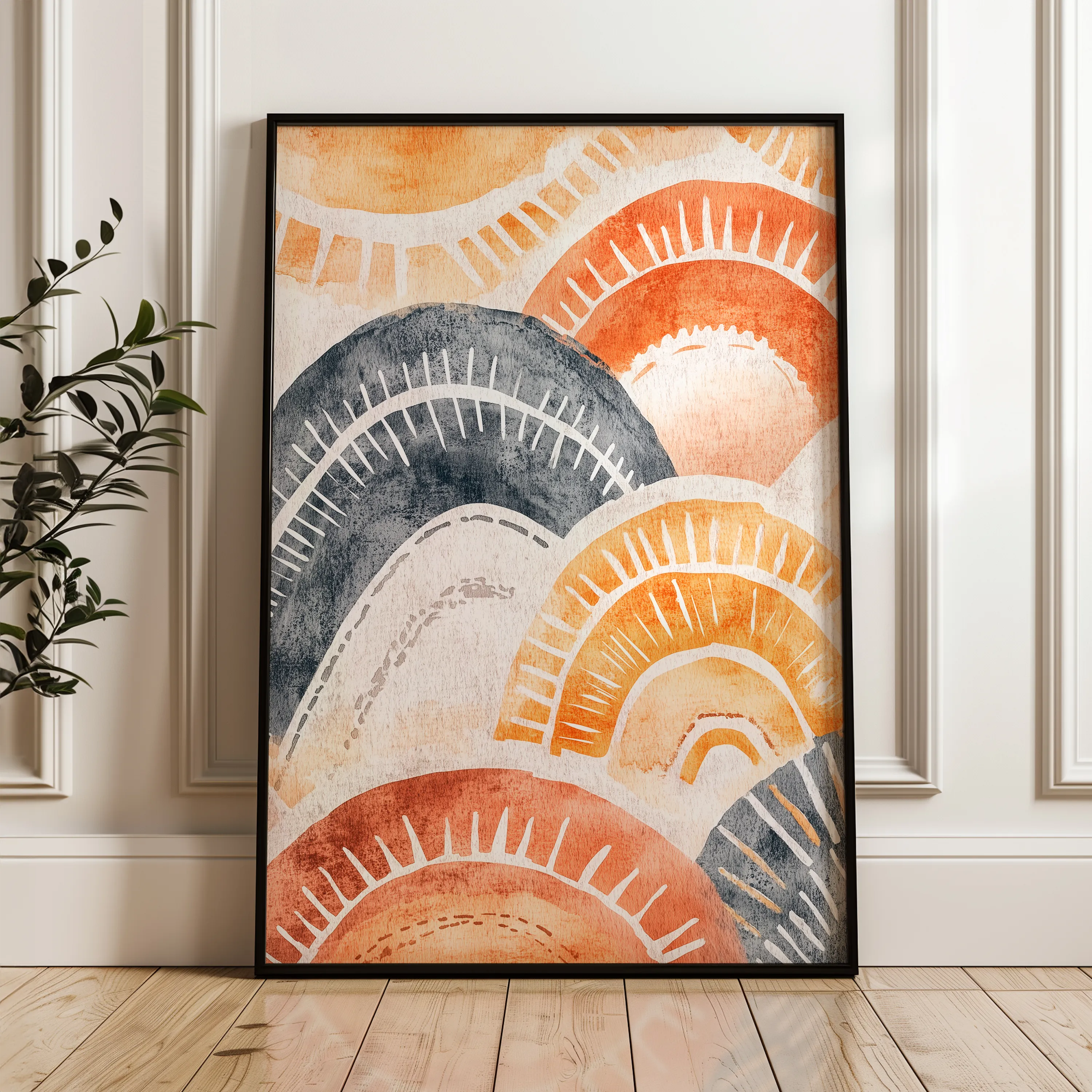 Boho 154 Canvas Art 60 x 40 cm / Black