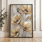 Floral 154 Canvas Art 60 x 40 cm / Black