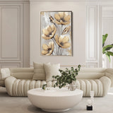 Floral 154 Canvas Art 60 x 40 cm / Black