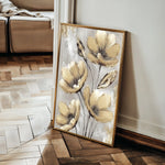 Floral 154 Canvas Art 60 x 40 cm / Black