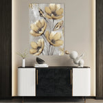 Floral 154 Canvas Art 60 x 40 cm / Black