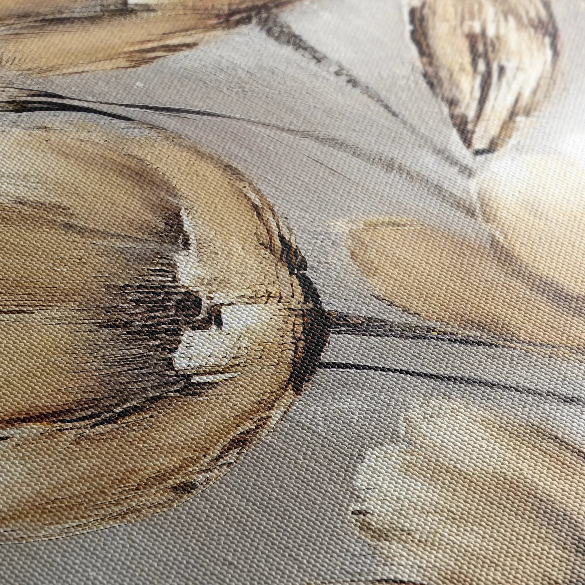 Floral 154 Canvas Art 60 x 40 cm / Black