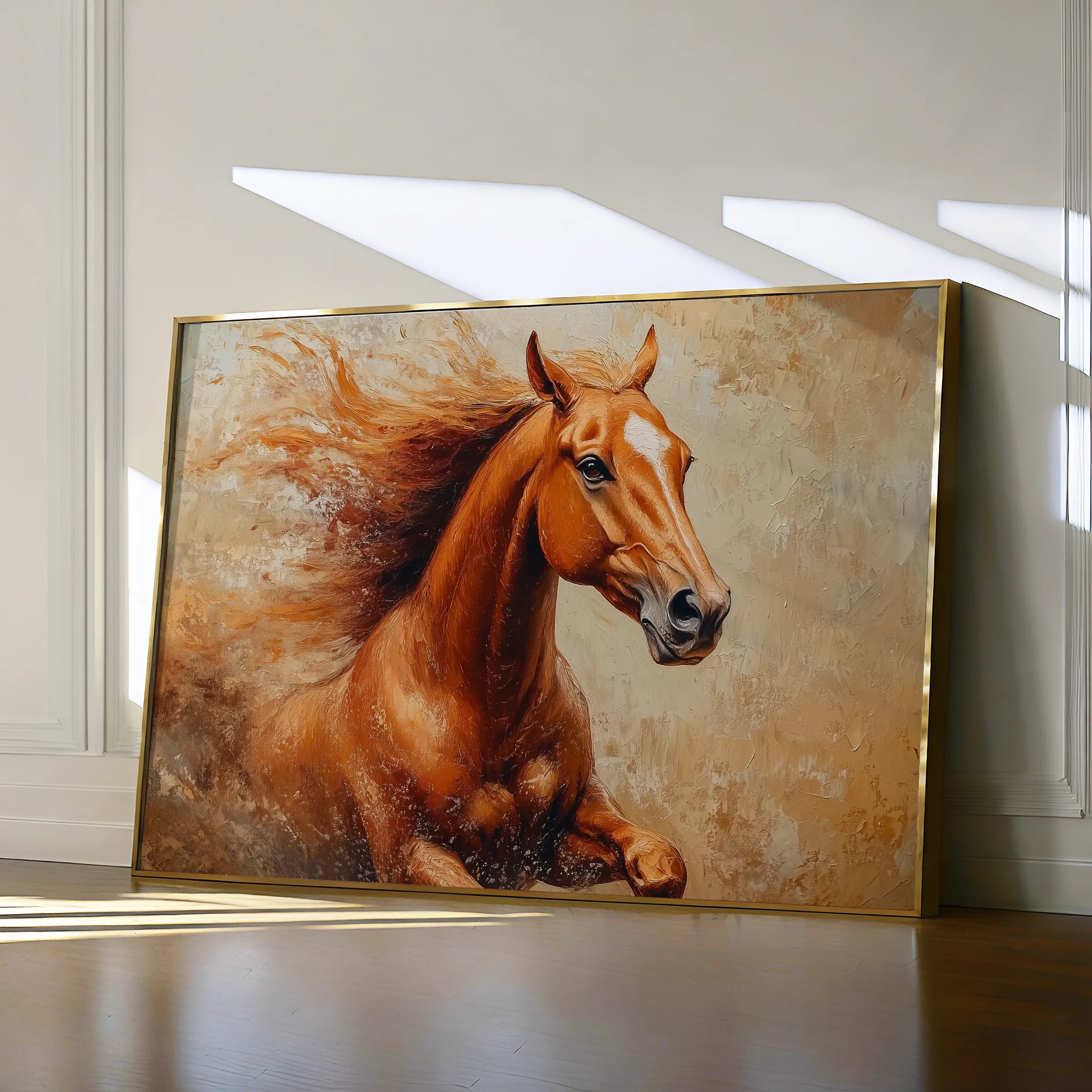 Horses 154 Canvas Art 60 x 40 cm / Black