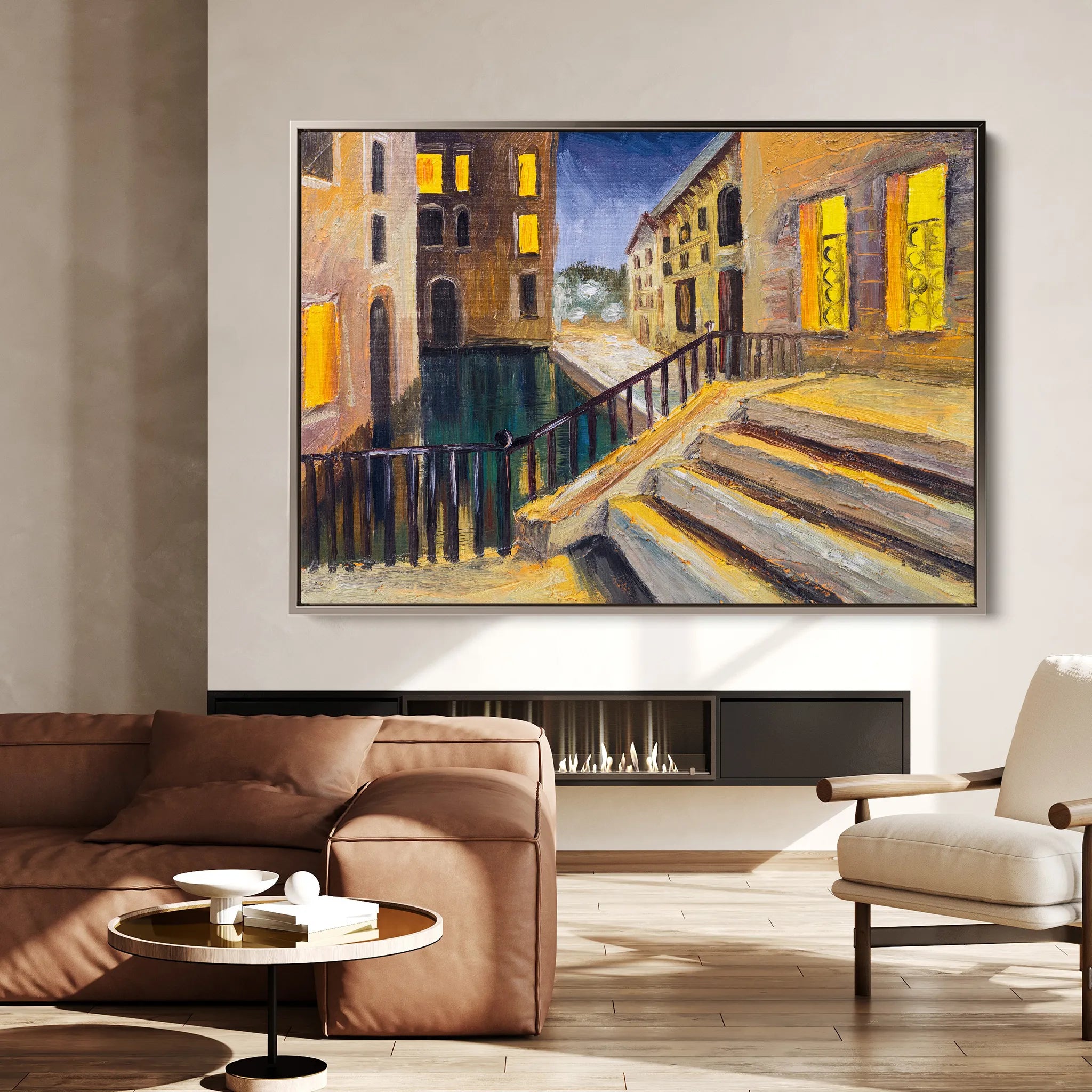 Landscape 154 Canvas Art 60 x 40 cm / Black