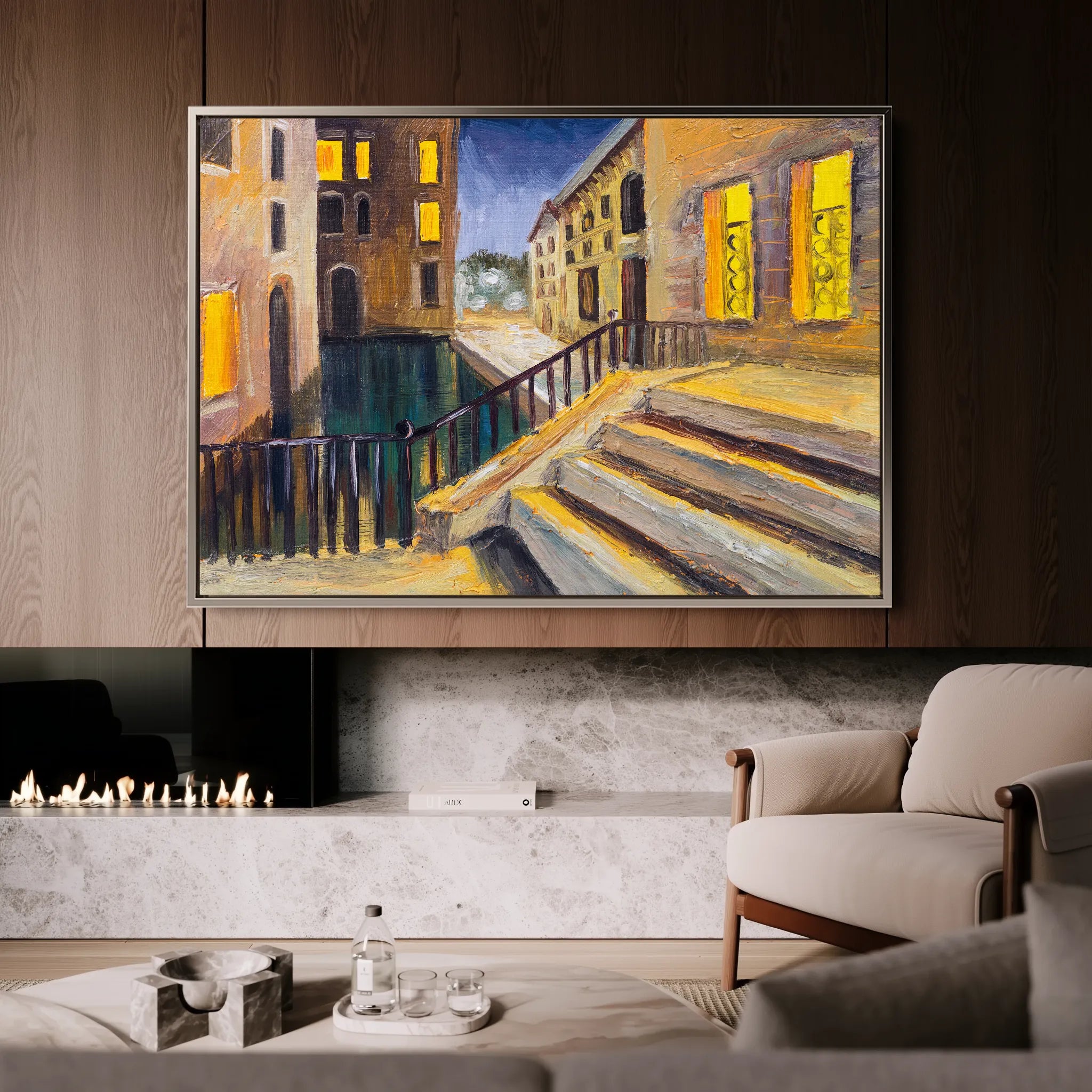 Landscape 154 Canvas Art 60 x 40 cm / Black