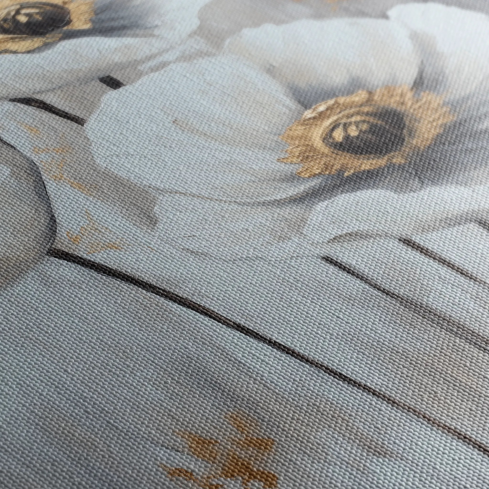 Floral 1541 Canvas Art 60 x 40 cm / Black
