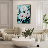 Floral 1542 Canvas Art 60 x 40 cm / Black