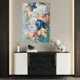 Floral 1543 Canvas Art 60 x 40 cm / Black