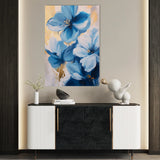 Floral 1544 Canvas Art 60 x 40 cm / Black