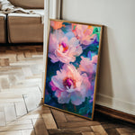 Floral 1548 Canvas Art 60 x 40 cm / Black