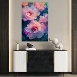 Floral 1548 Canvas Art 60 x 40 cm / Black