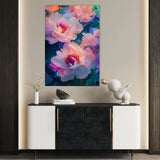 Floral 1548 Canvas Art 60 x 40 cm / Black