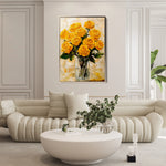 Floral 1549 Canvas Art 60 x 40 cm / Black