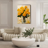 Floral 1549 Canvas Art 60 x 40 cm / Black