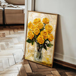 Floral 1549 Canvas Art 60 x 40 cm / Black