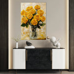 Floral 1549 Canvas Art 60 x 40 cm / Black