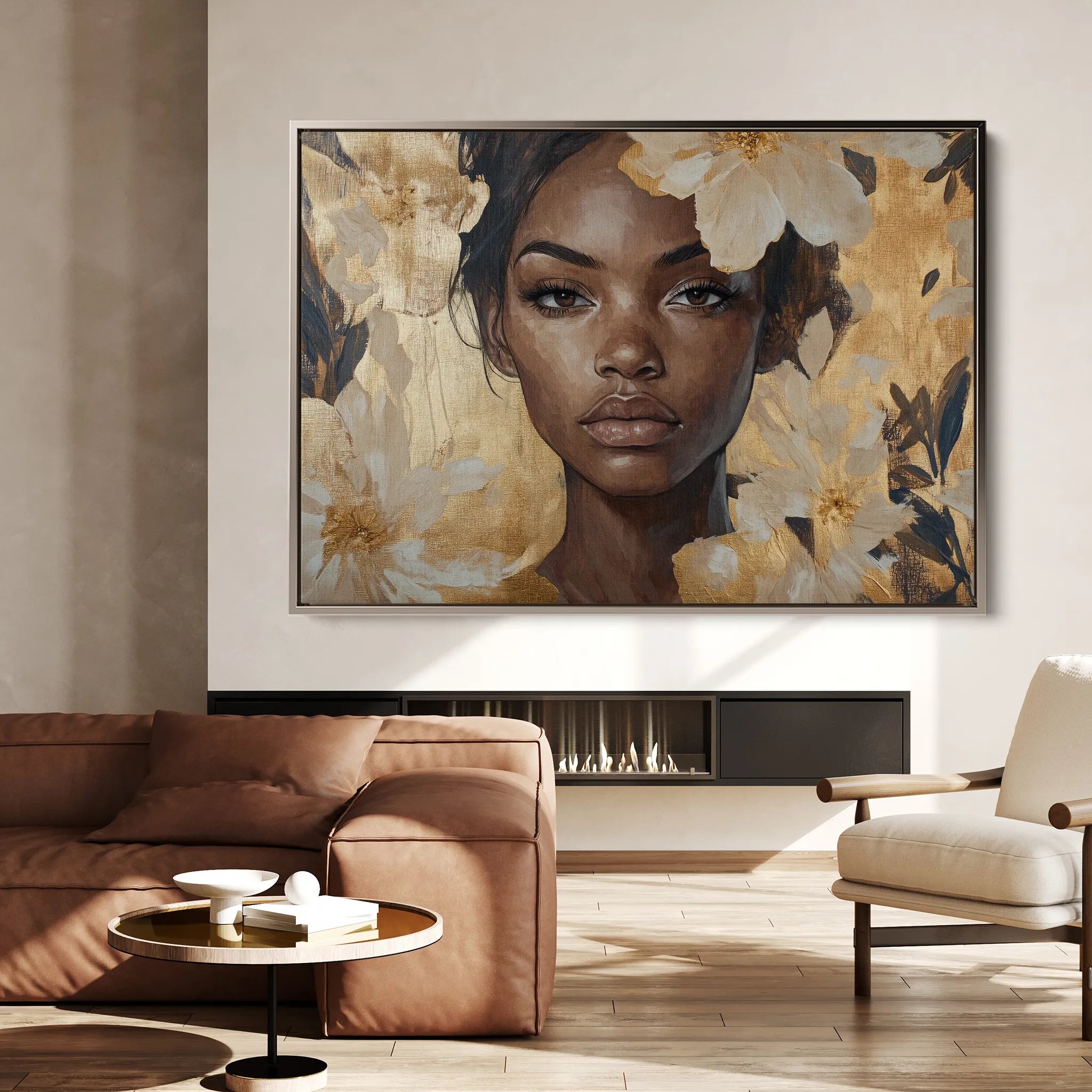 Portrait 155 Canvas Art 60 x 40 cm / Black