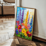 Floral 1552 Canvas Art 60 x 40 cm / Black
