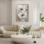 Floral 1553 Canvas Art 60 x 40 cm / Black