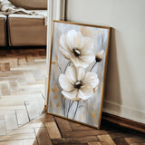 Floral 1553 Canvas Art 60 x 40 cm / Black