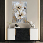 Floral 1553 Canvas Art 60 x 40 cm / Black