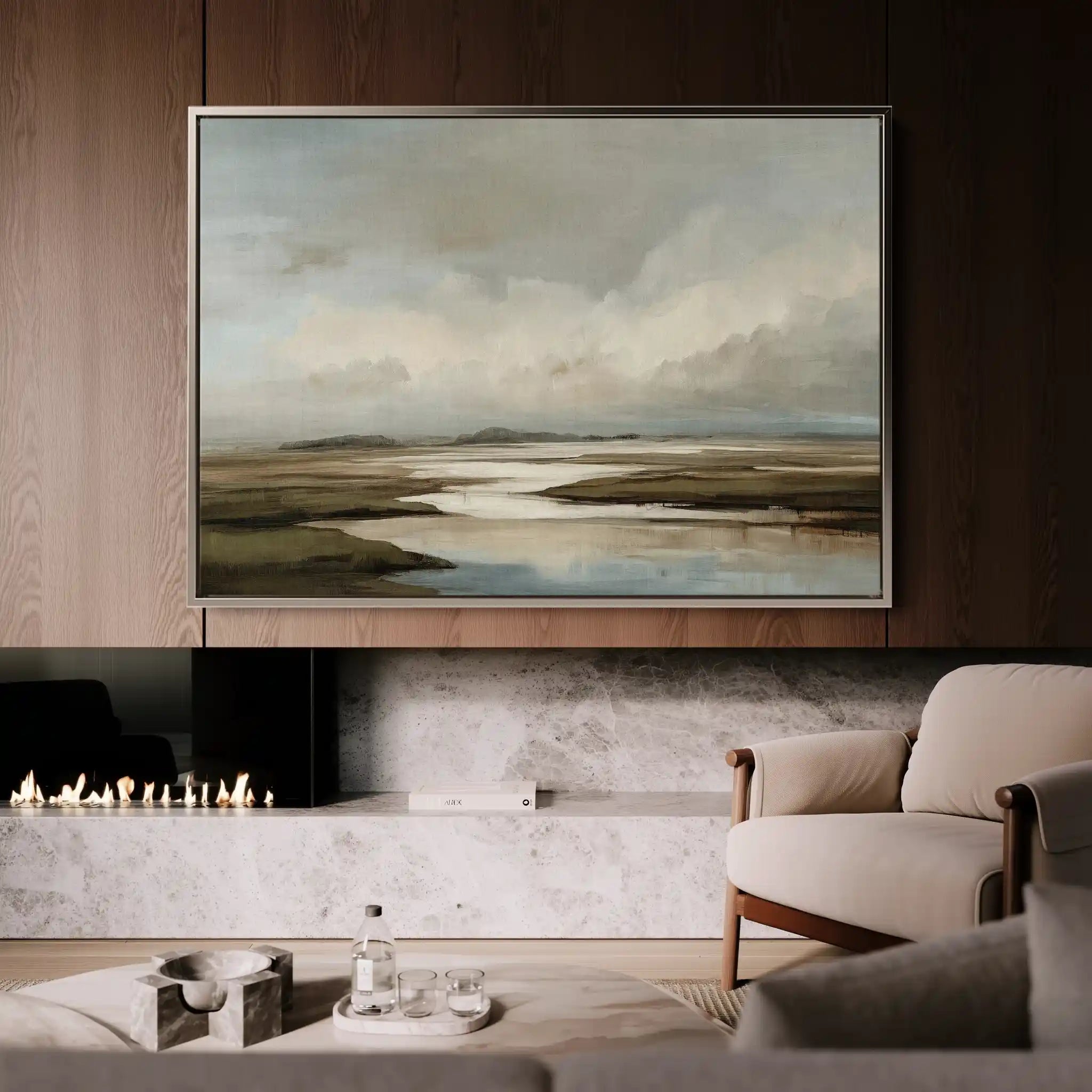 Abstract 1554 Canvas Art 60 x 40 cm / Black