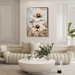 Floral 1554 Canvas Art 60 x 40 cm / Black