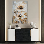 Floral 1554 Canvas Art 60 x 40 cm / Black