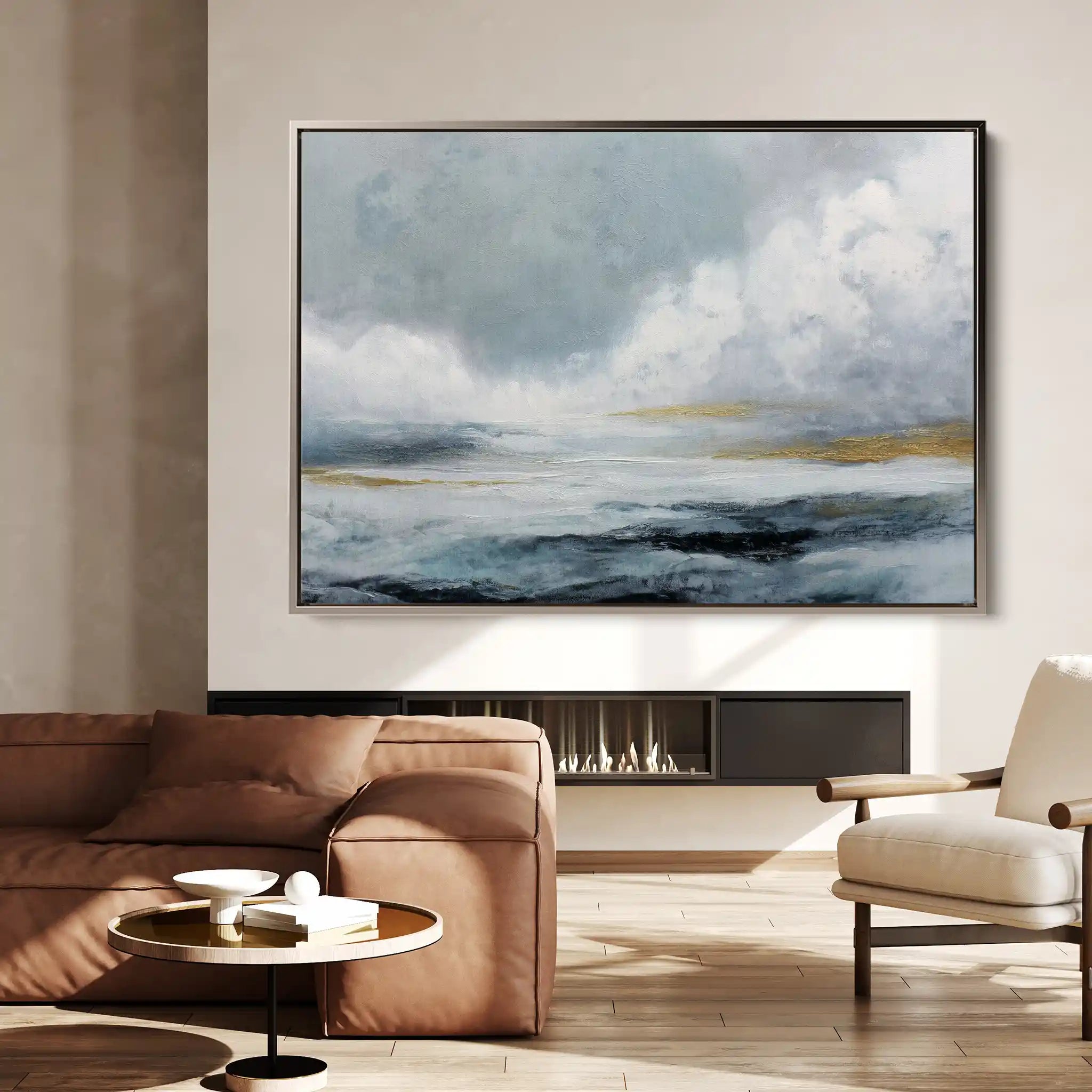 Abstract 1555 Canvas Art 60 x 40 cm / Black