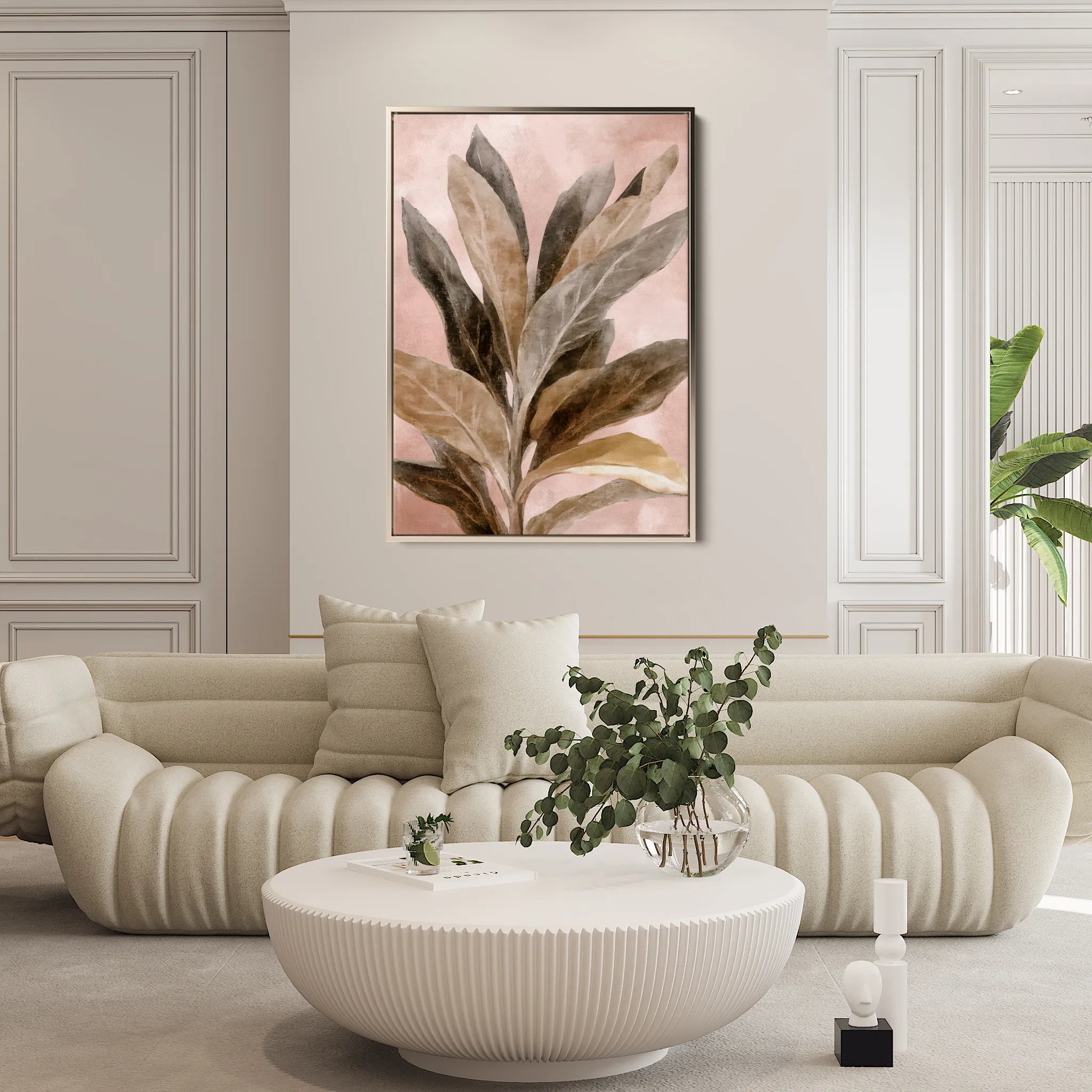 Floral 1555 Canvas Art 60 x 40 cm / Black