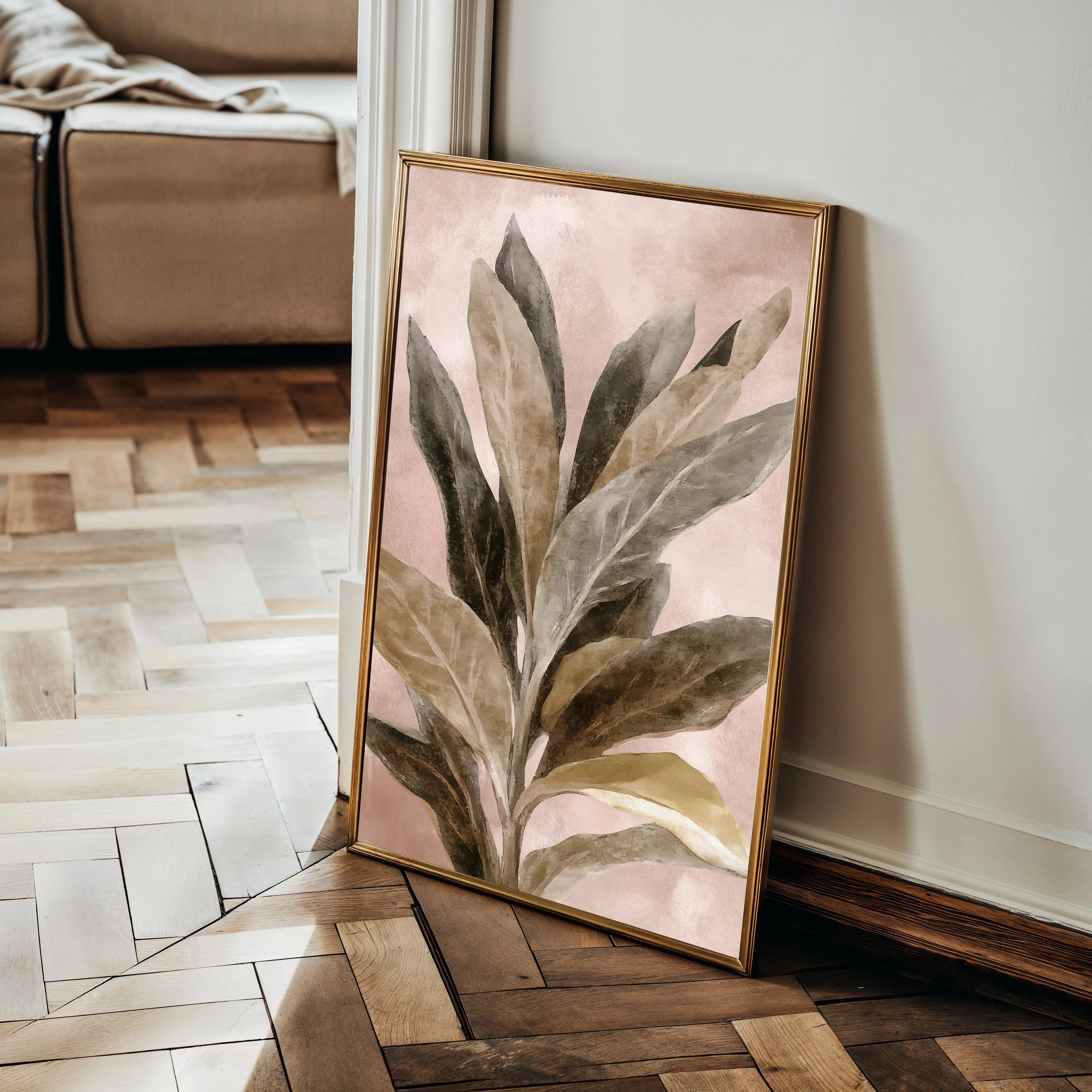 Floral 1555 Canvas Art 60 x 40 cm / Black