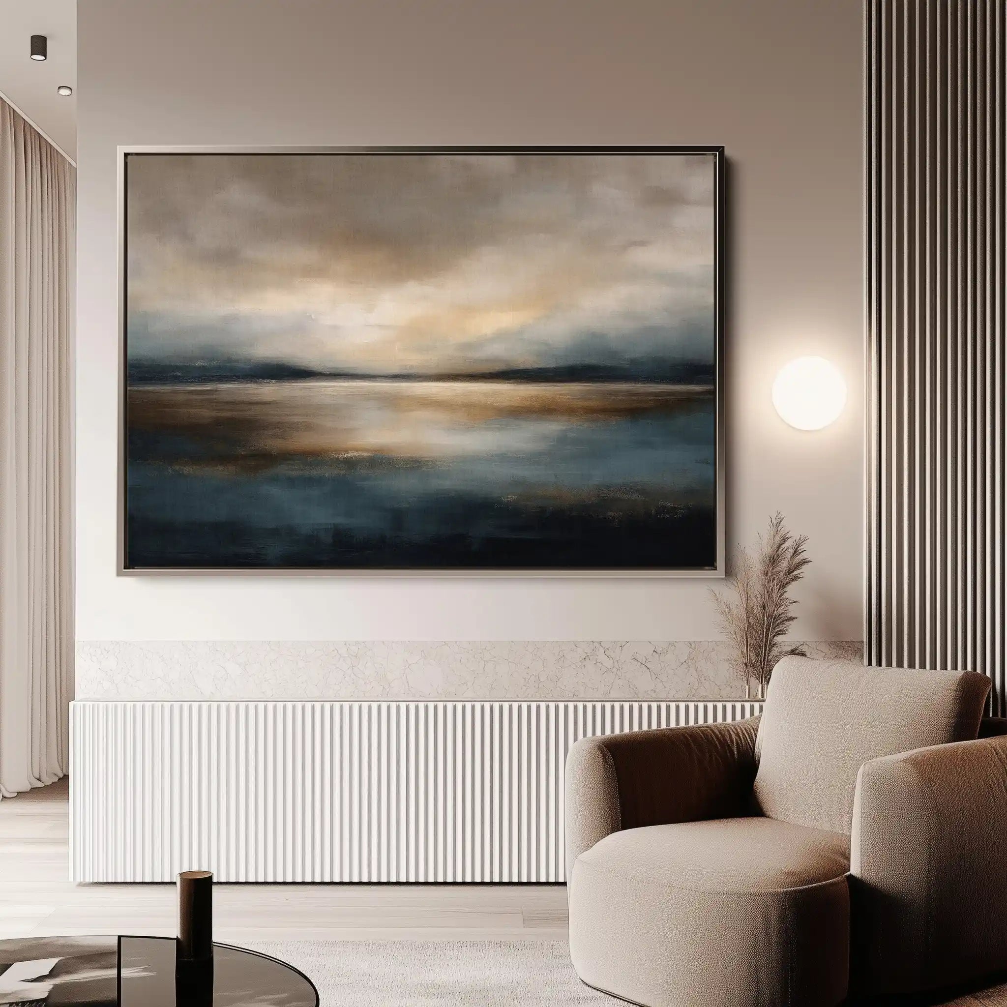 Abstract 1556 Canvas Art 60 x 40 cm / Black